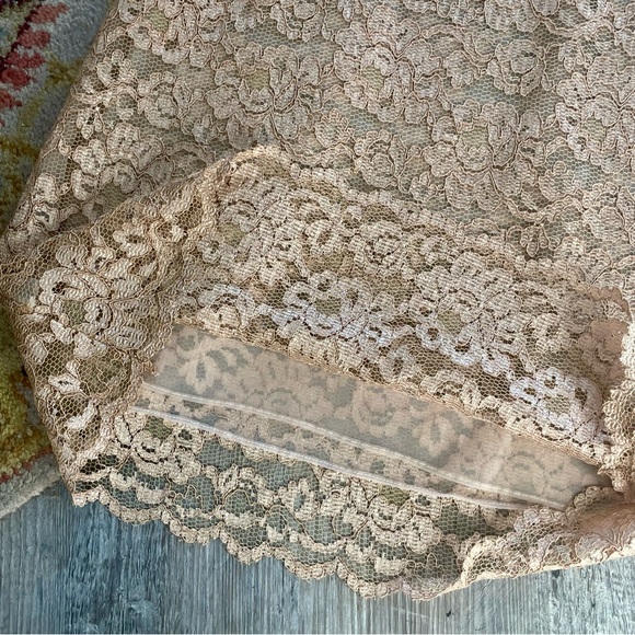 Vintage 1990s Y2K Circa 2000 Lace Overlay Spaghetti Strap Mini Dress - Picture 12 of 14